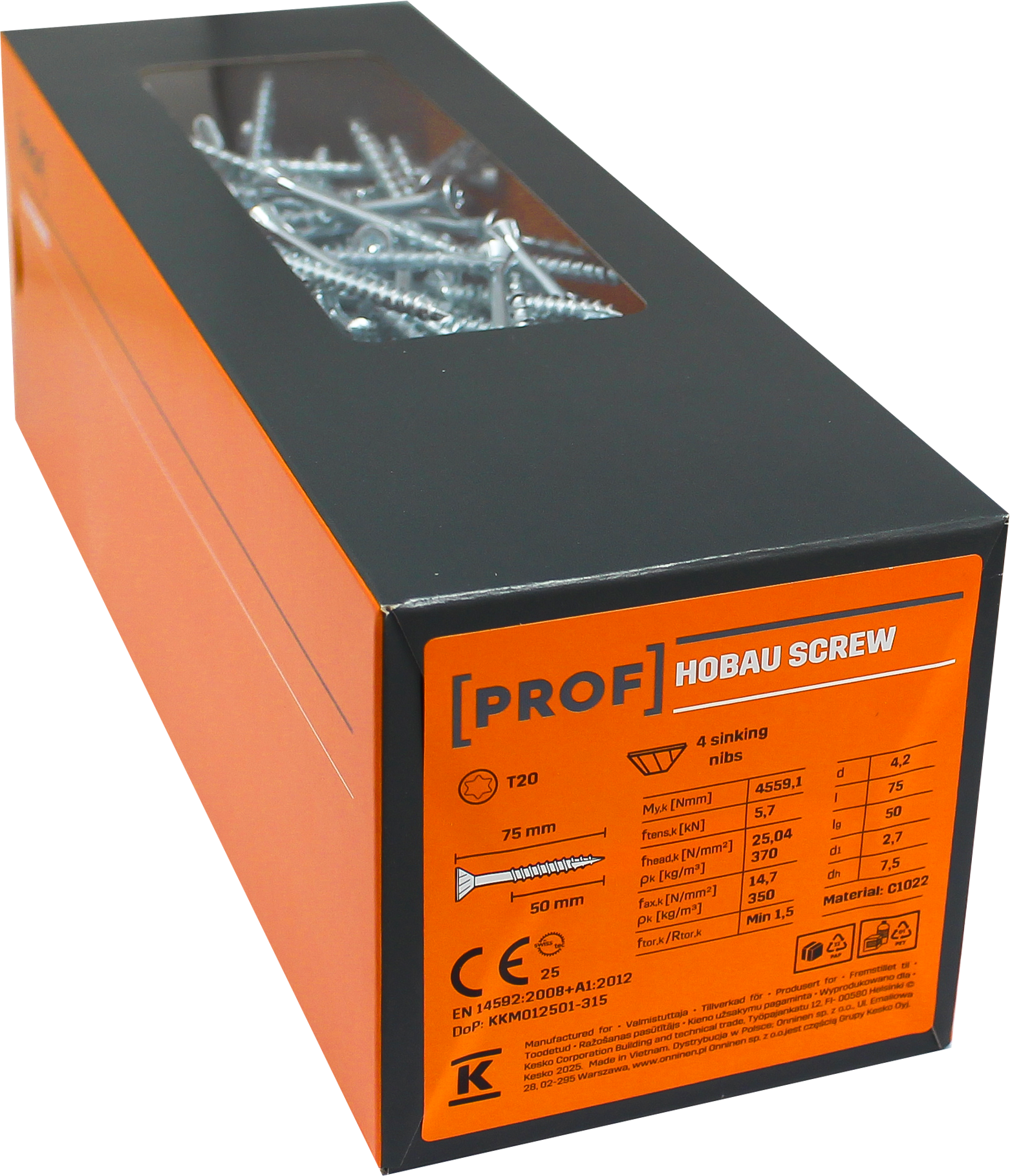 prof Hobauruuvi prof 4,2x75 t20 sinkitty 400kpl