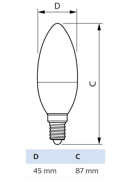 philips Corepro candle e14 827 470lm 40w=5w b35 fr