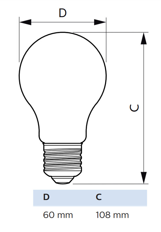 philips Led-standardlampa e27 830 1055lm 75w=10w a60 fr