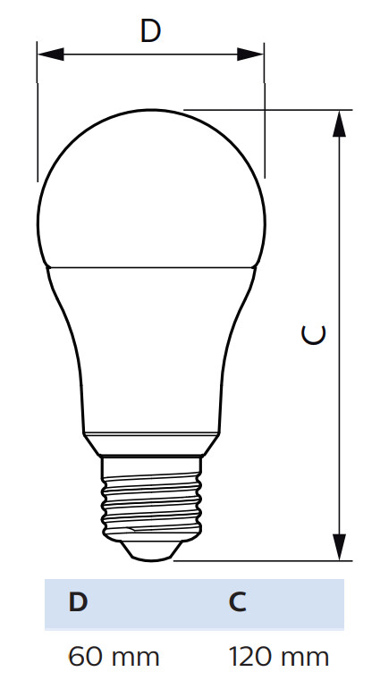 philips Led-standardlampa e27 830 1521lm 100w=13w a60 fr