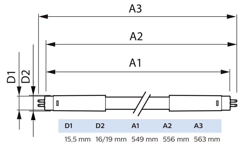 philips Led-lysrör t5 t5 600mm 840 1600lm 10.5w hf