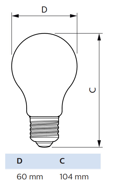 philips Led-standardlampa e27 830 485lm 40=2.3w cl nd ue