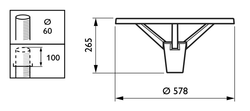 philips Pylväsvalaisin streetsaver bpp008 led-mp 740 psu i gr 60
