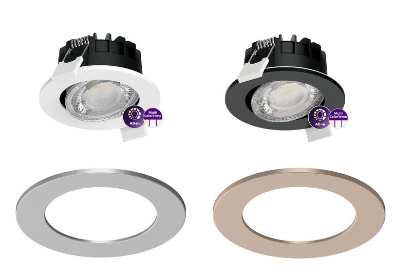 philips Spotlight ledinaire all-in 550lm cct 6w 40d ip65/ip20 wh