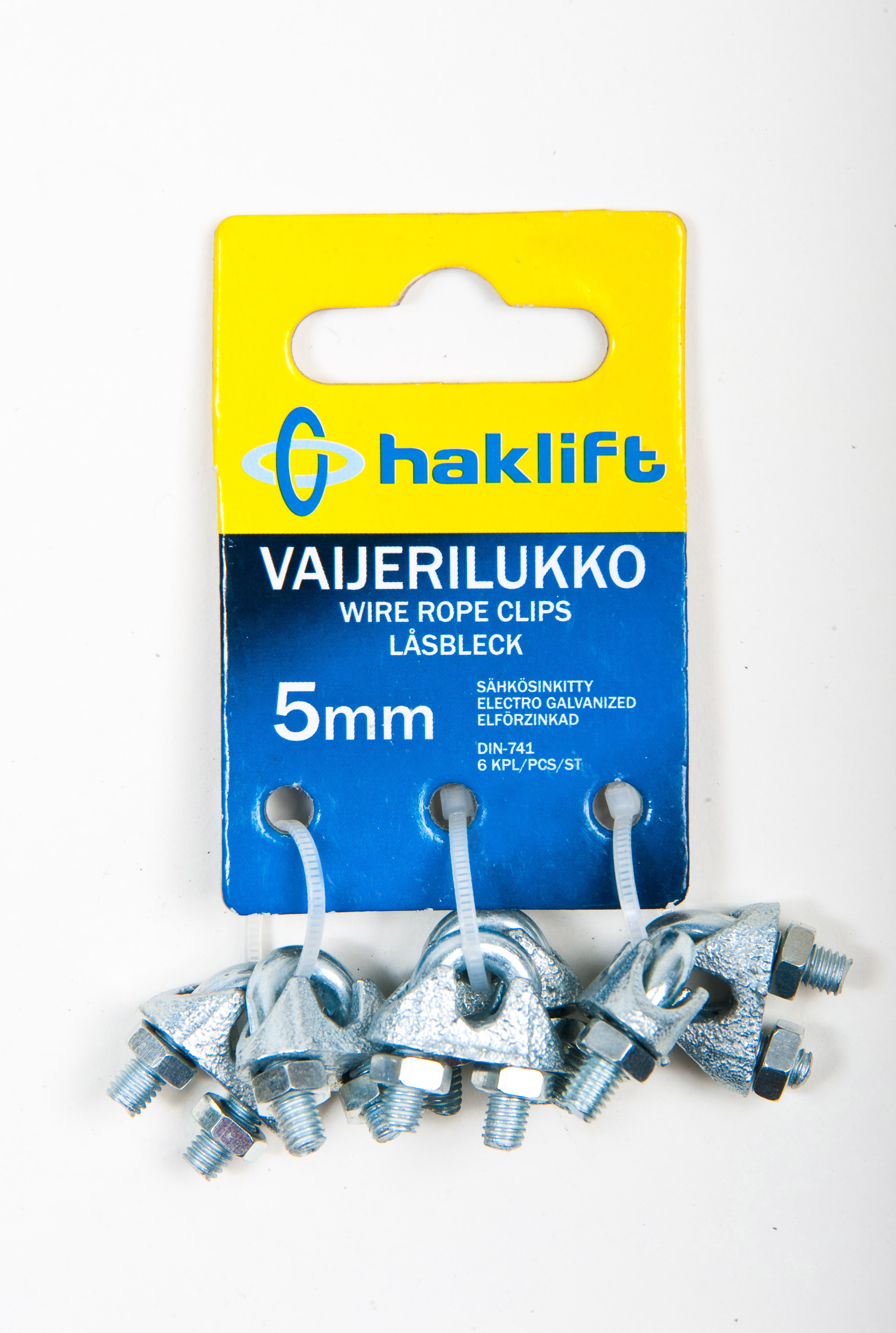 haklift Wire rope clip 5mm förpackad