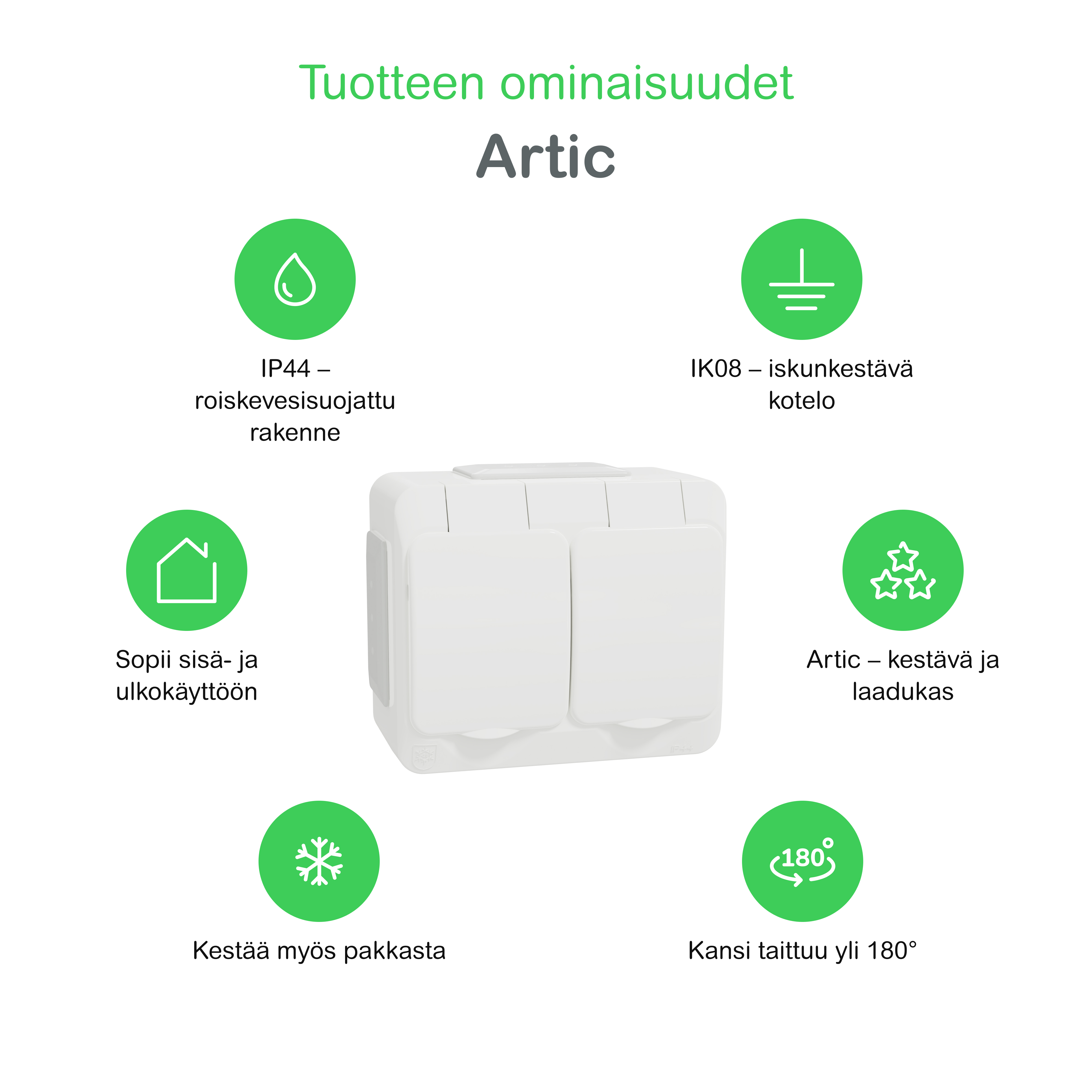 schneider electric Pistorasia artic 2s/16/ip44 1x ppr val