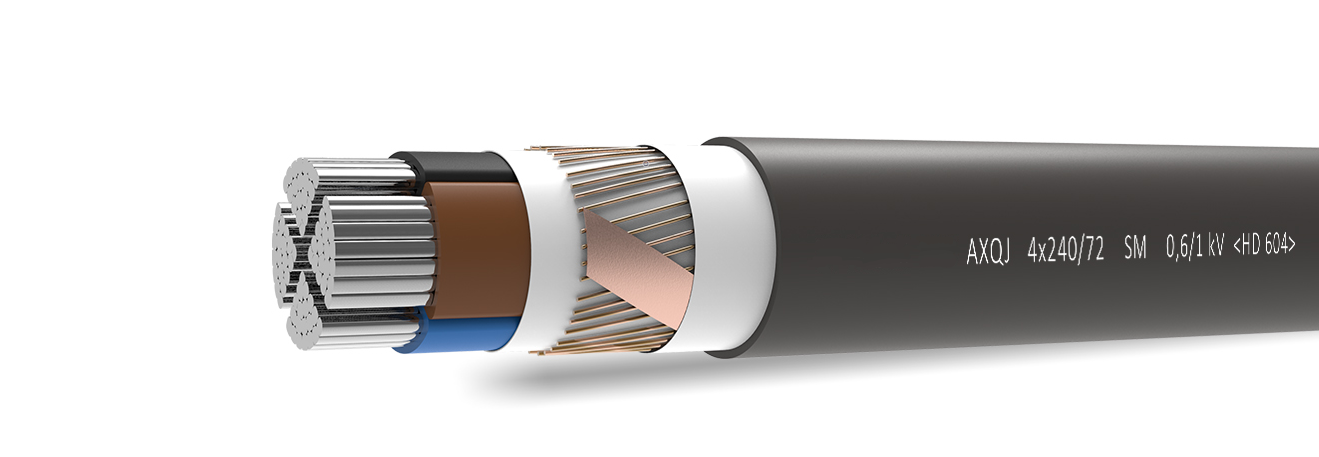 ALUMINIUM POWER CABLE-HF AXCMK-HF  4x70 SM/21