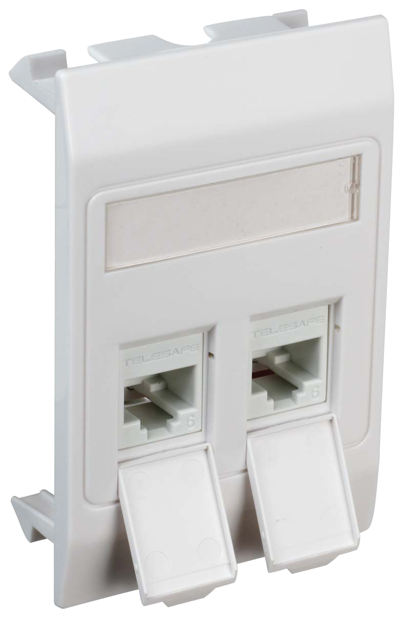 VEGGKONTAKT 2XRJ45 UTP QUICKC. KAT.6 TEK