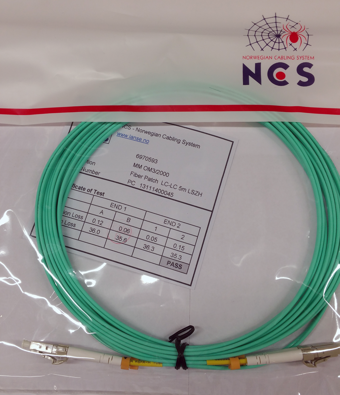FIBERPATCH LC-LC 50 OM3 1M LSOH