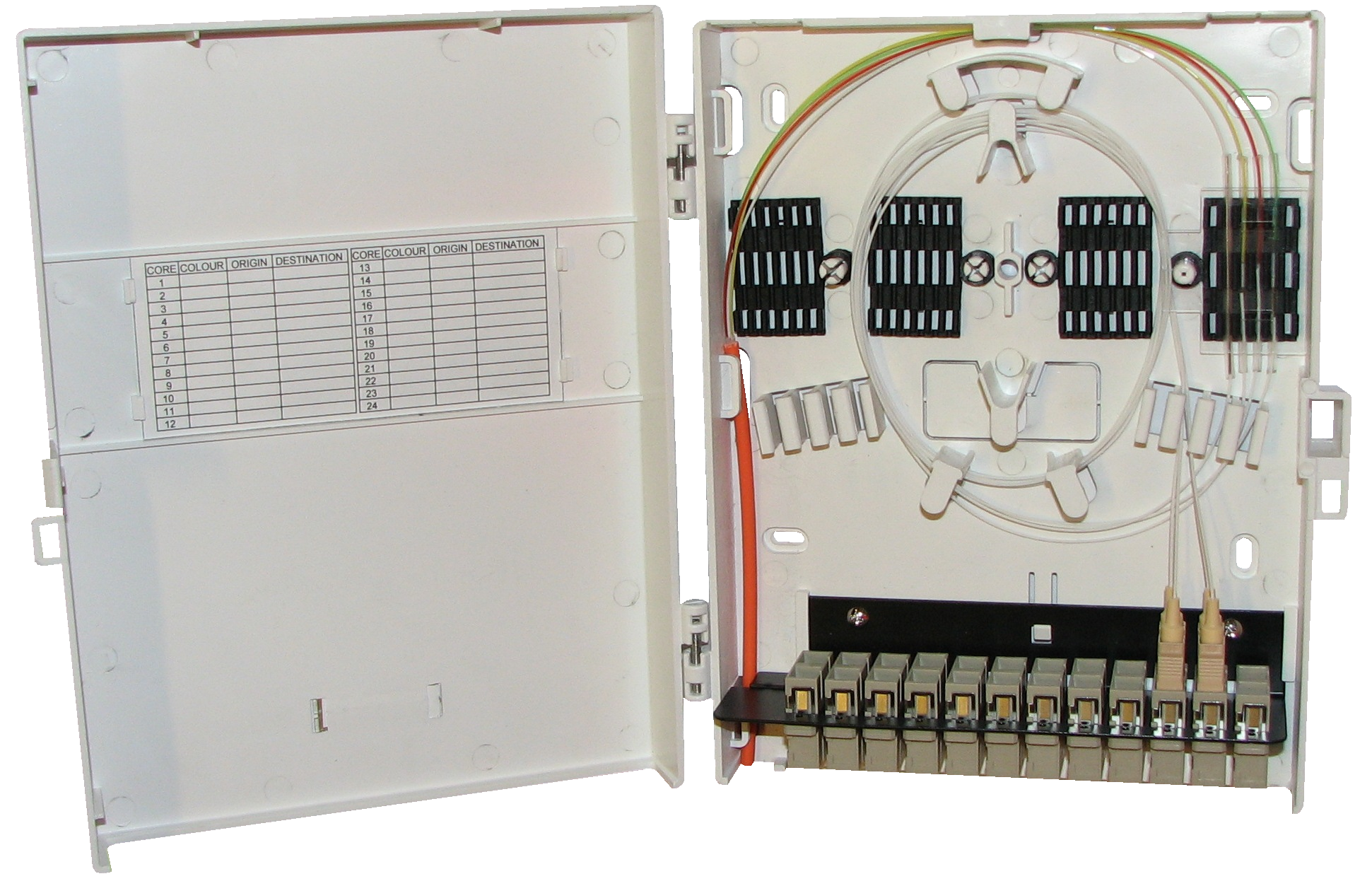 FIBERBOKS PLAST 12xSC-D UTEN ADAPTER