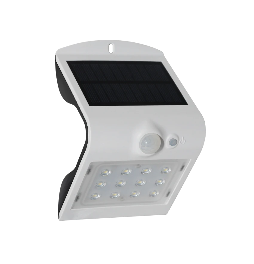 VALGUSTI SOLAR 1,5W 4000K VALGE PIR IP65