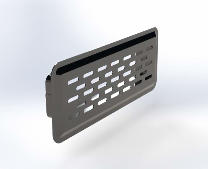 QUADRODEC VENT.REST 220x55mm RAL 9005 G30 OH