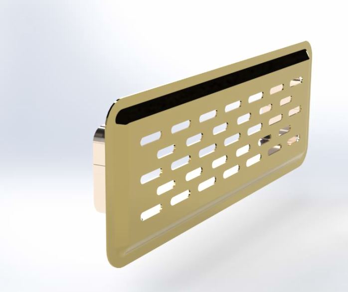 QUADRODEC VENT.REST 220x55mm GOLD OH