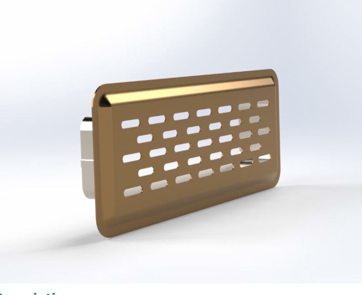 QUADRODEC VENT.REST 220x55mm BRONZE OH