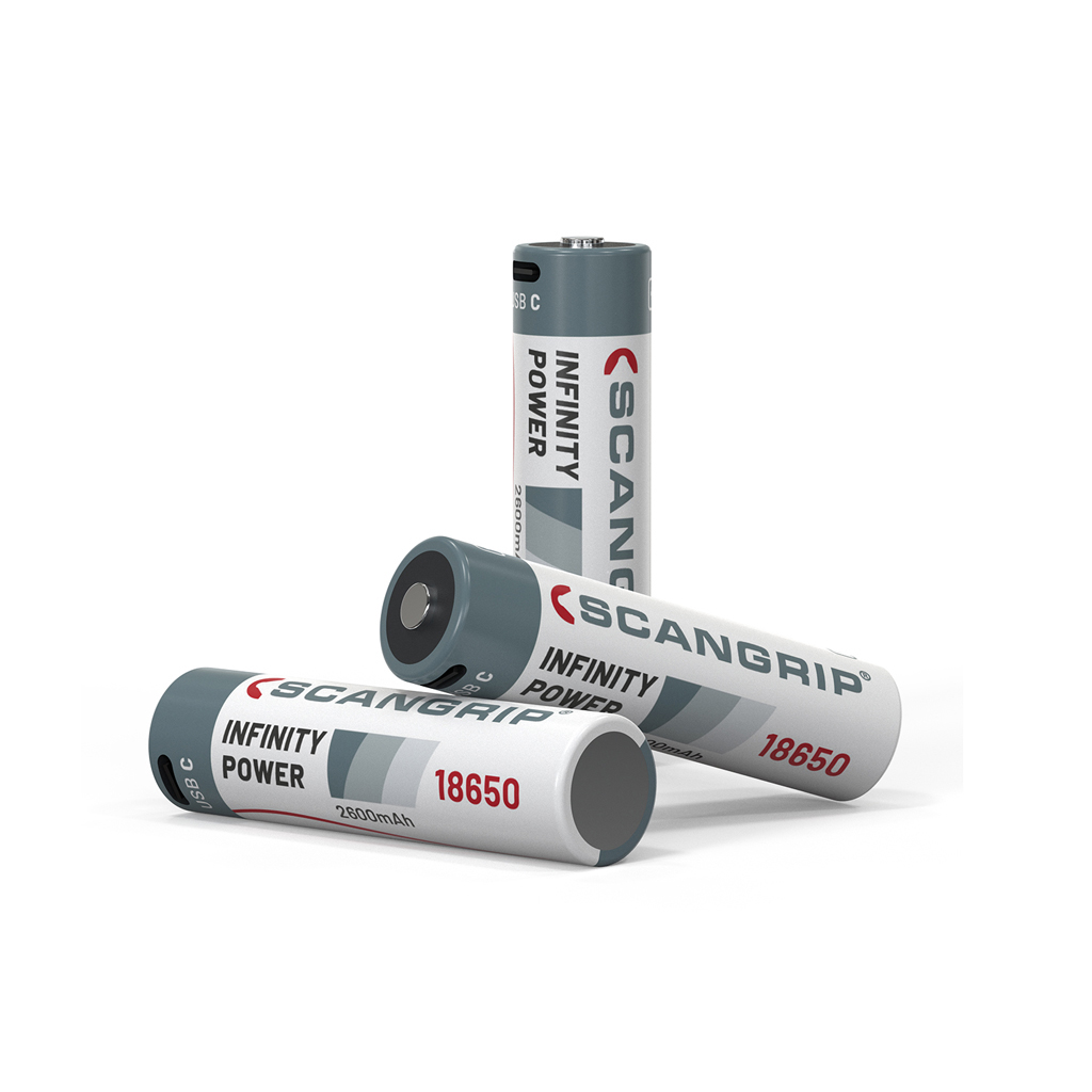 USB-C PARISTO SCANGRIP 18650 LADATTAVA
