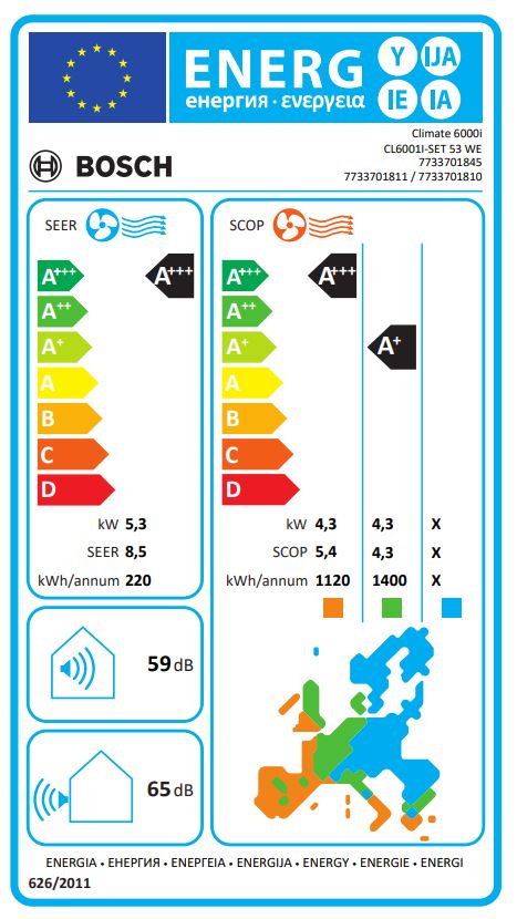 bosch Õhukonditsioneer climate 6000i w 53 e siseosa 5,3 kw