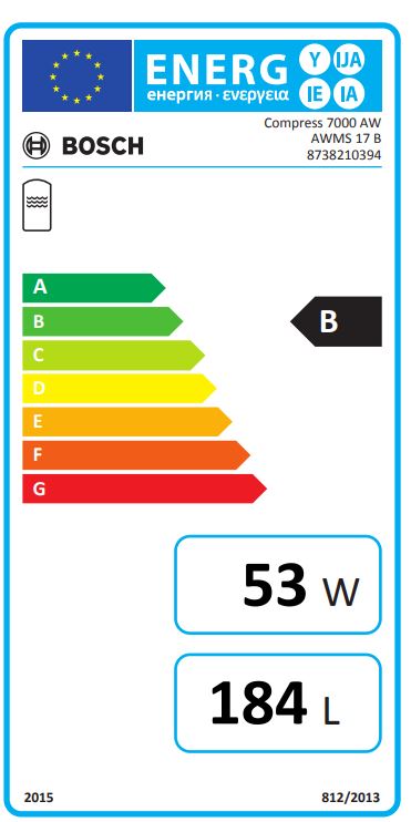 bosch Siltumsūknis ib solar mono awms 17 184l 3f 15kw melns