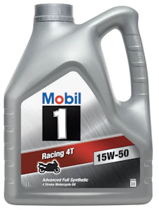 mobil Motorcykeloljor m 1 racing 4t 15w-50, 4x4l