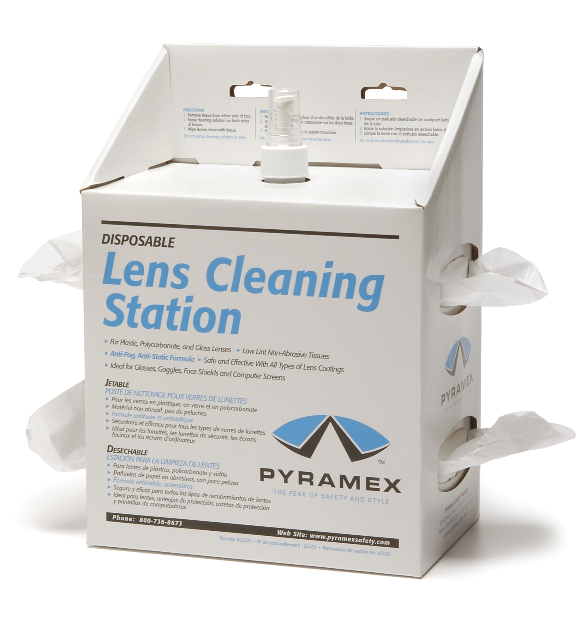 LENS CLEANING STATION WIPER 100 KPL + SOLUTION