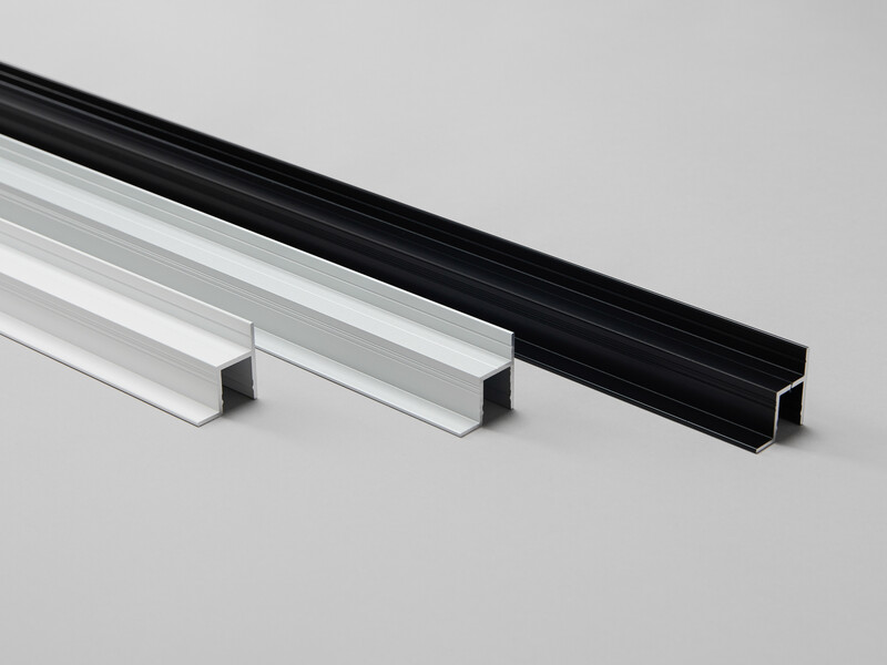 hide-a-lite Led strip hidden profile hidden black 2m