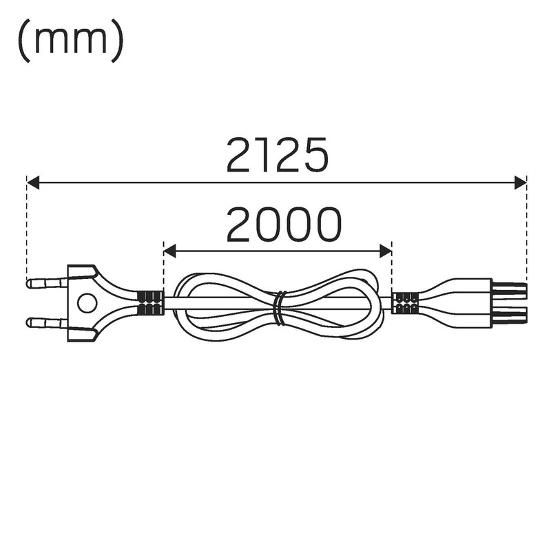 hide-a-lite Electrical acc. flexline flexline cable straight 2m bl
