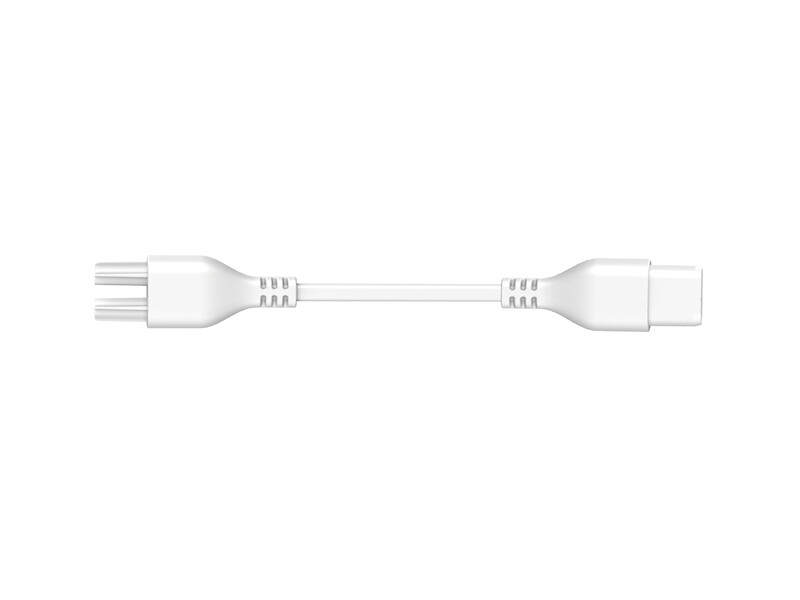 Flexline Mellomkabel Rett 10cm Hvit
