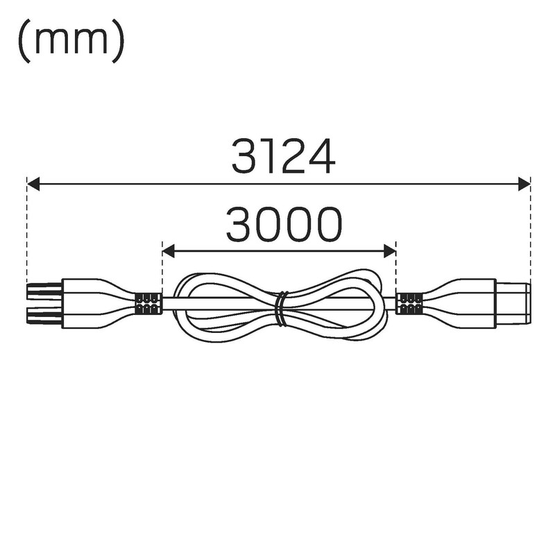 hide-a-lite Electrical acc. flexline flexline cable straight 3m bl