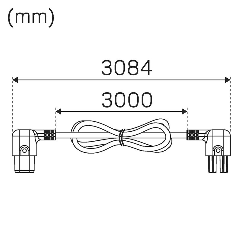 hide-a-lite Electrical acc. flexline flexline cable 90d 3m wh