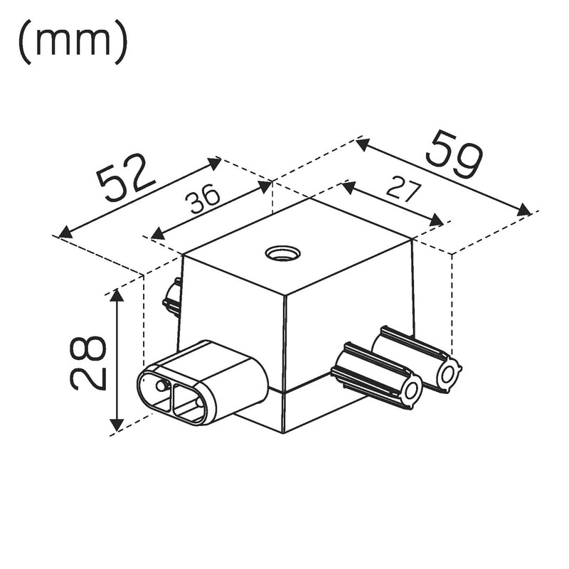 hide-a-lite Elektriska tillbehör flexline flexline skarv t svart