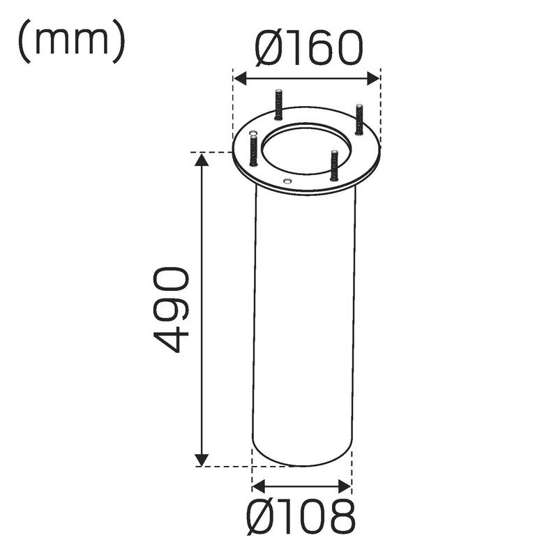 hide-a-lite Mek.tillb.för armaturen fundamentinsats 490mm