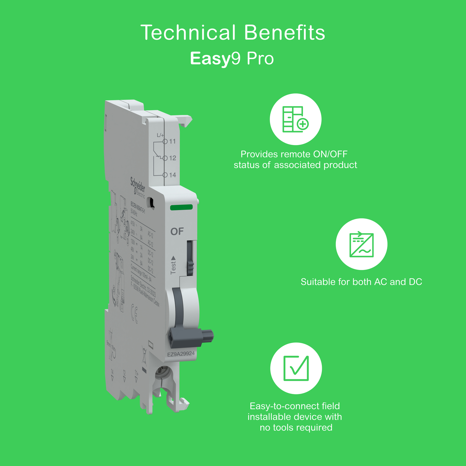 schneider electric Apukosketin easy9 of