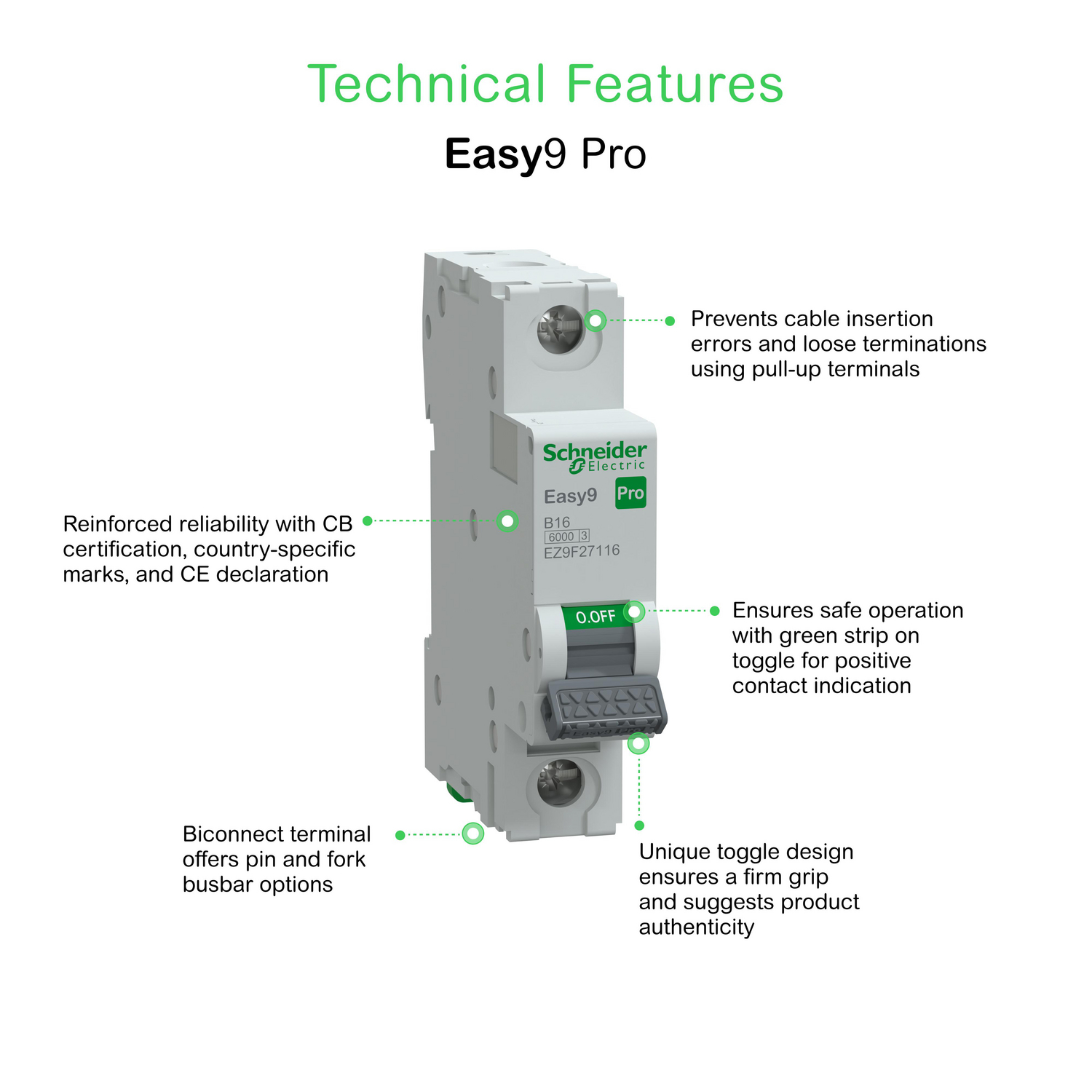schneider electric Dvärgbrytare easy9 easy9 mcb 1b16 6ka