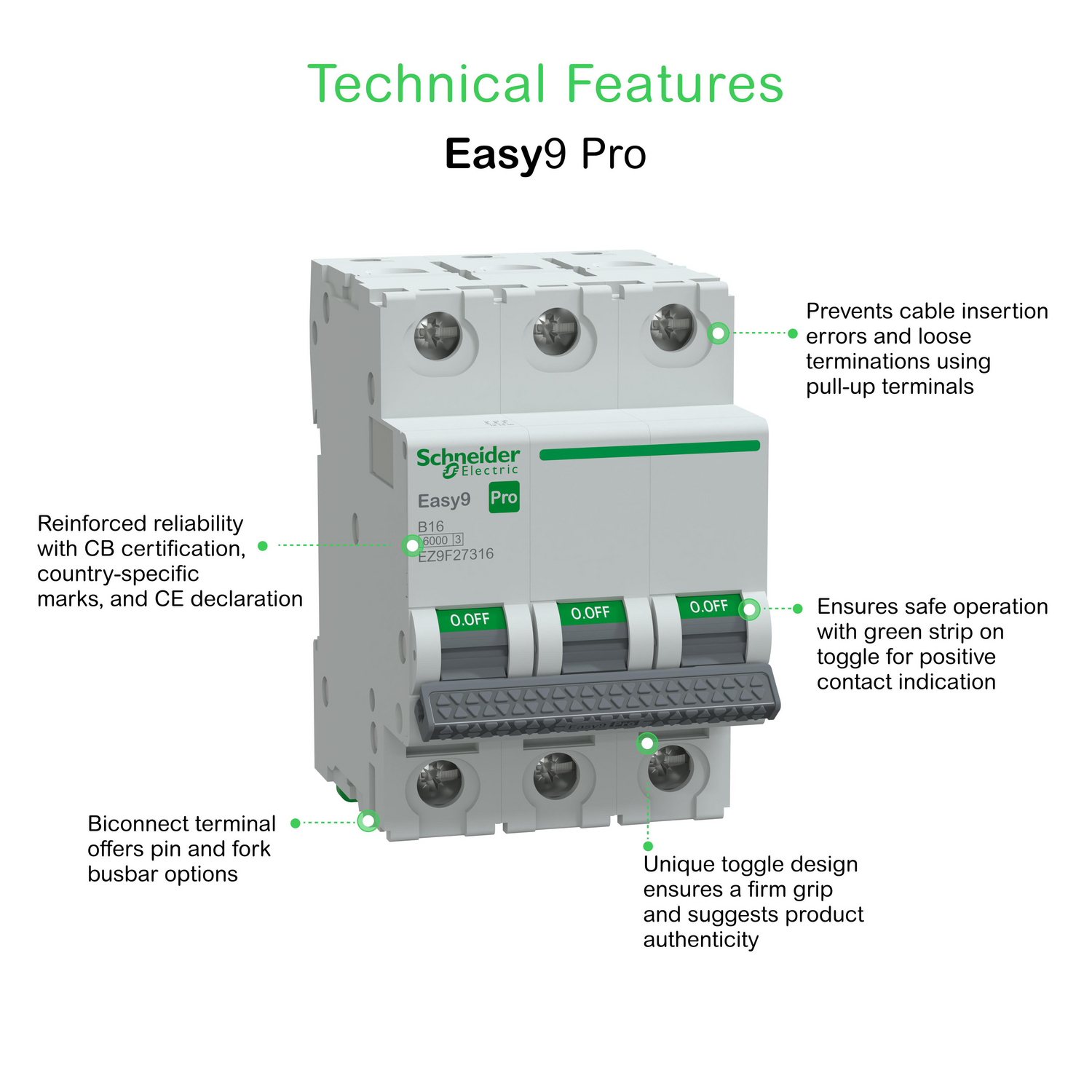 schneider electric Johdonsuojakatkaisija easy9 mcb 3b16 6ka