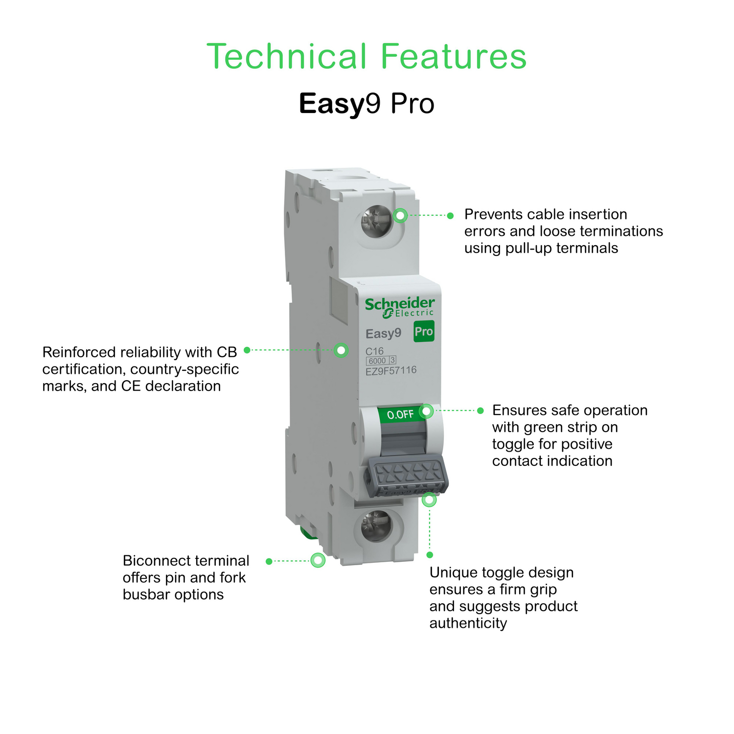 schneider electric Dvärgbrytare easy9 easy9 mcb 1c16 6ka