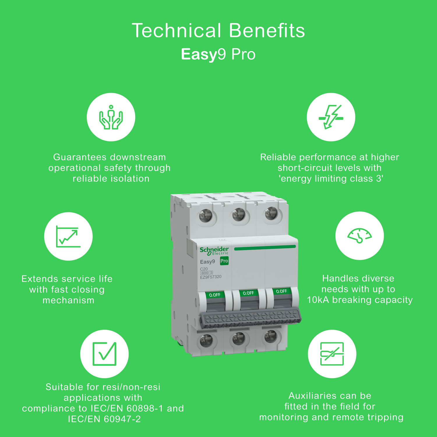 schneider electric Johdonsuojakatkaisija easy9 mcb 3c20 6ka