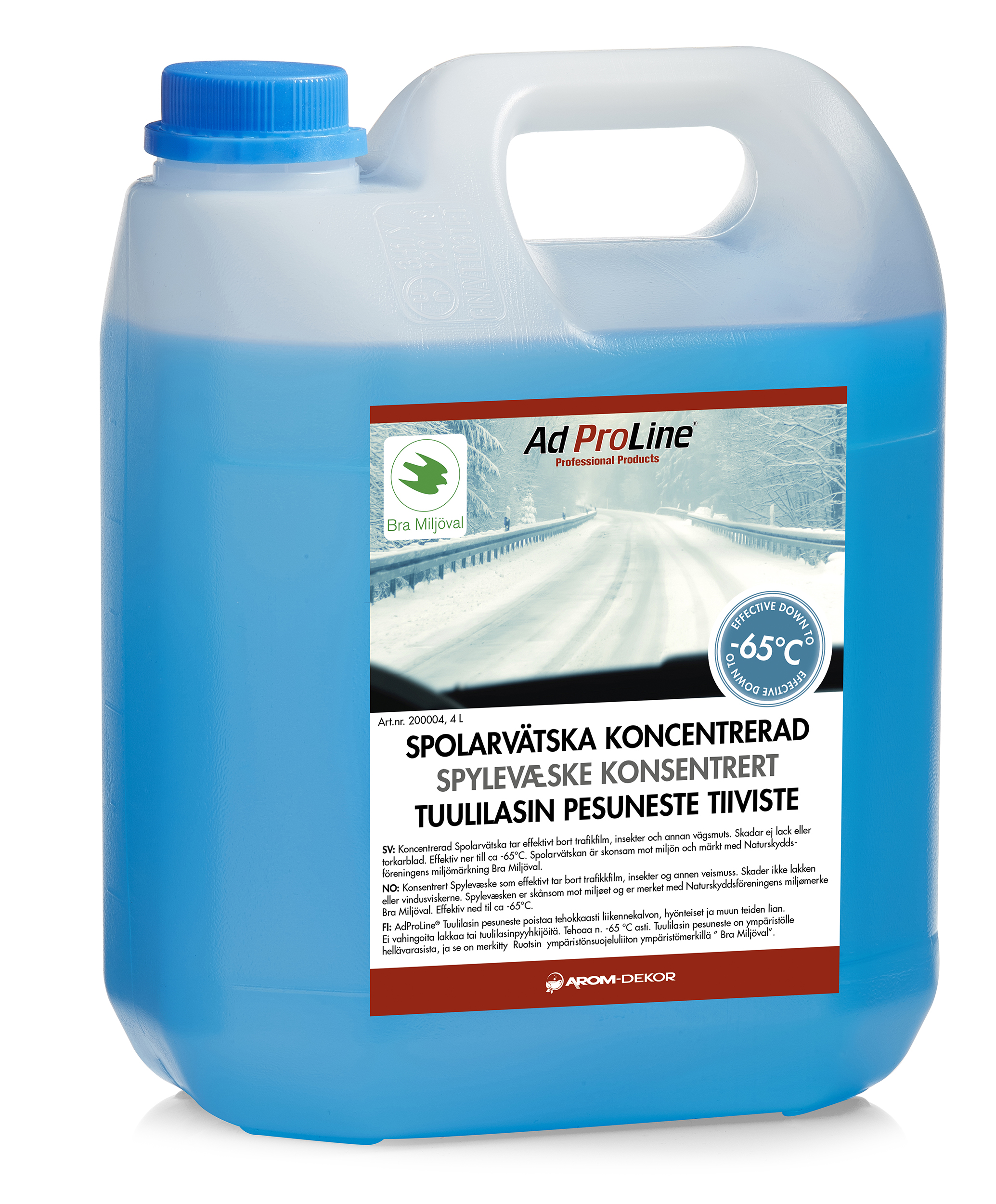 WINDSCREEN WASH CONCENTRATE -65C 4l ADR