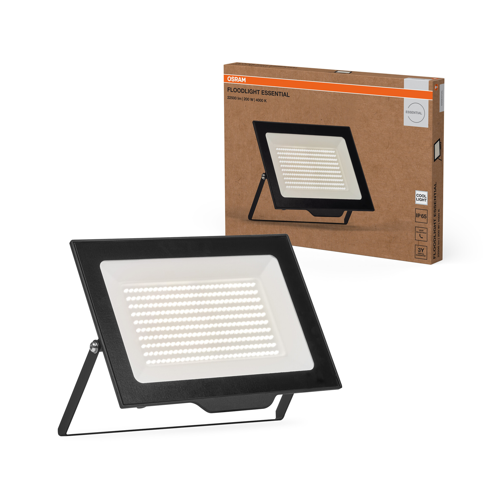 LED PROŽEKTORS ESSENTIAL 200W 4000K IP65 IK06