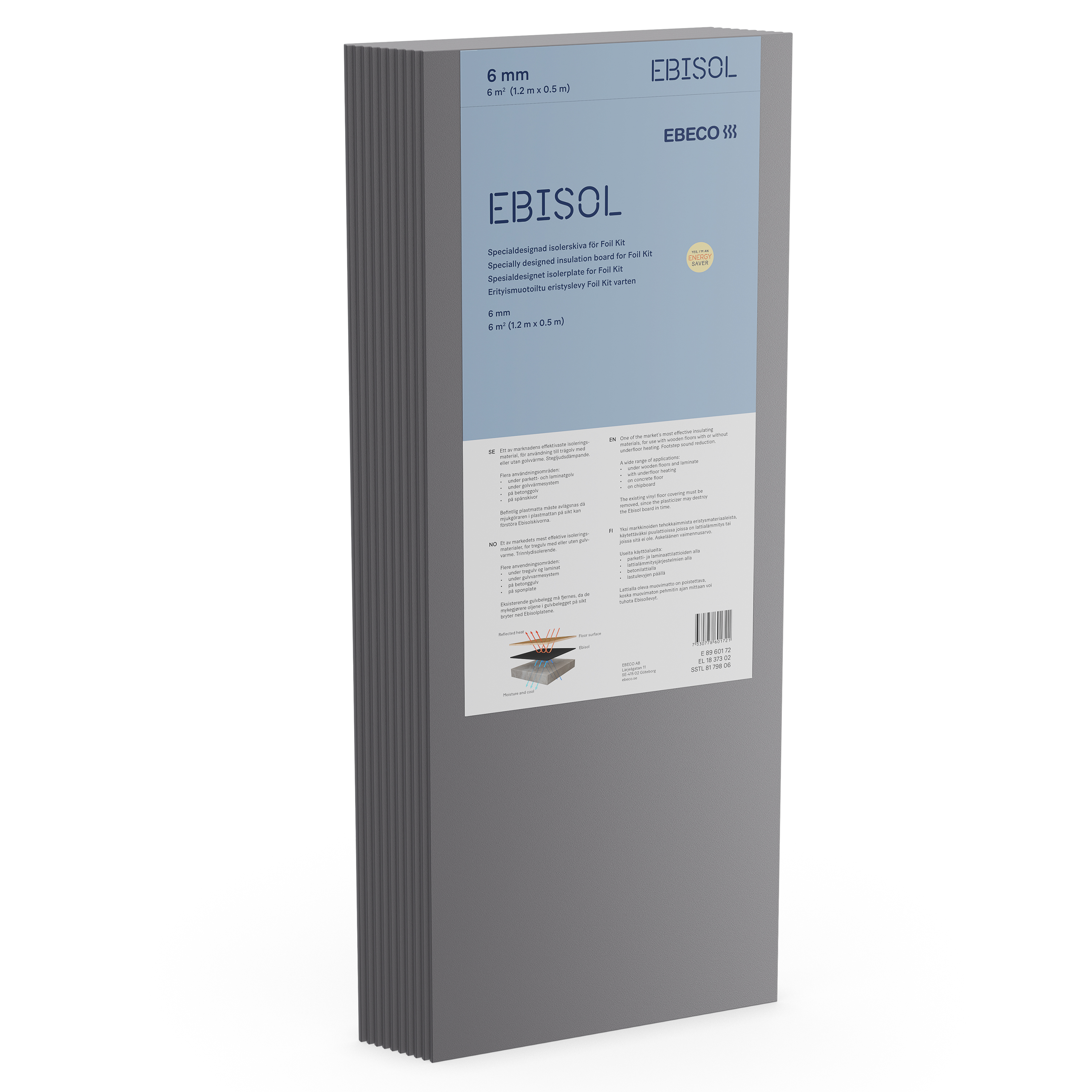INSULATION BOARD EBISOL 6 MM EBISOL