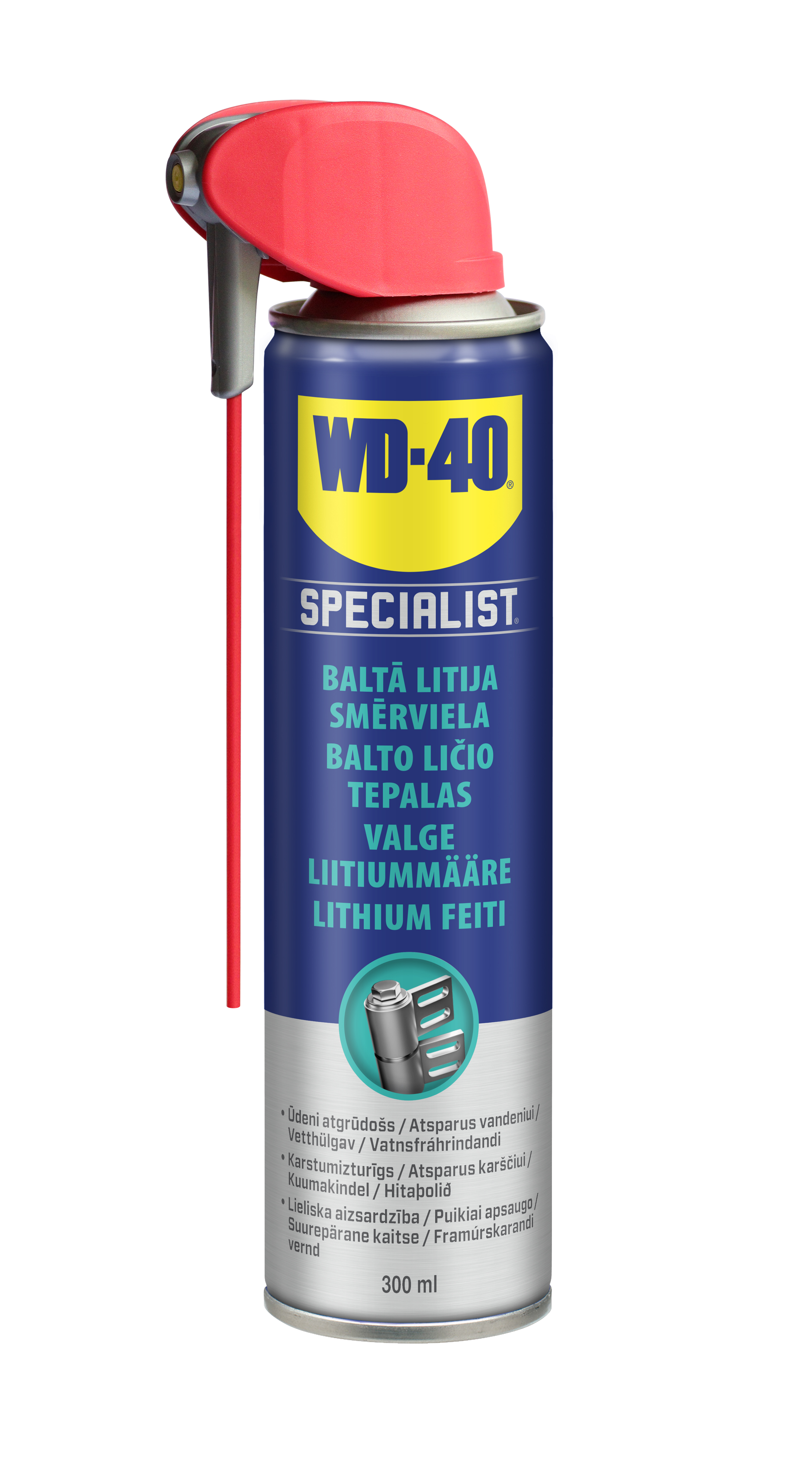 WD-40 SMĒRVIELA LITIJA BALTA 300ml
