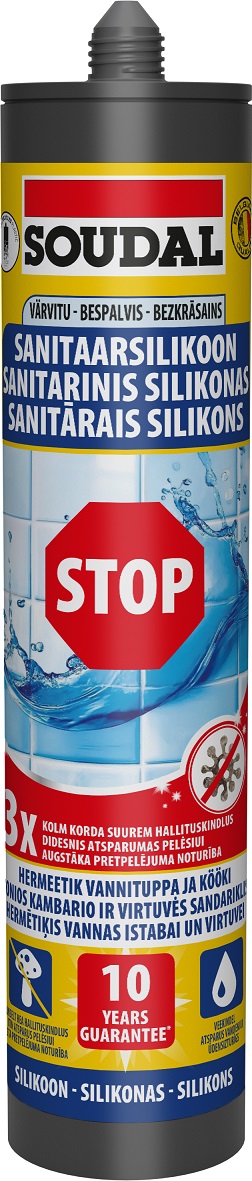 SANITĀRAIS SILIKONS 280ml CAURSPĪDĪGS