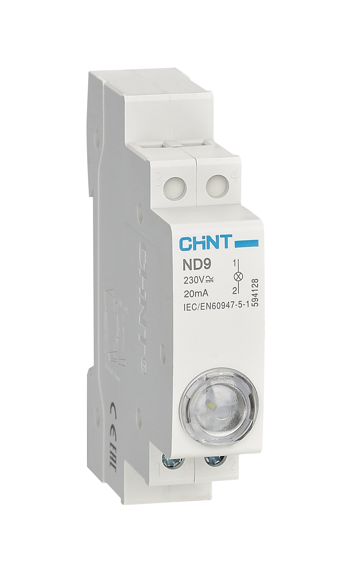 LED INDIKATORS DIN LED ND9-1 230V BALTS