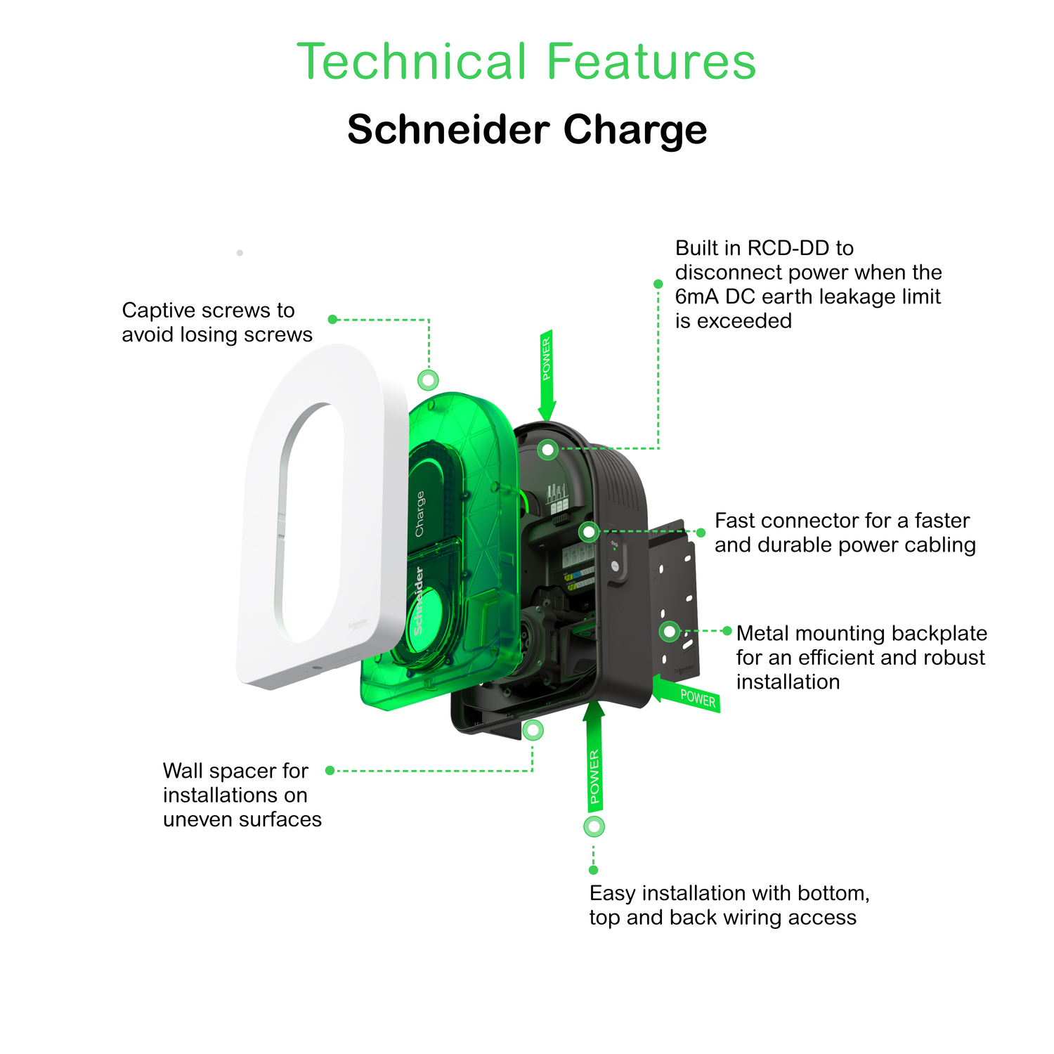 schneider electric Laddstation evlink schneider charge 7.4-22kw t2s