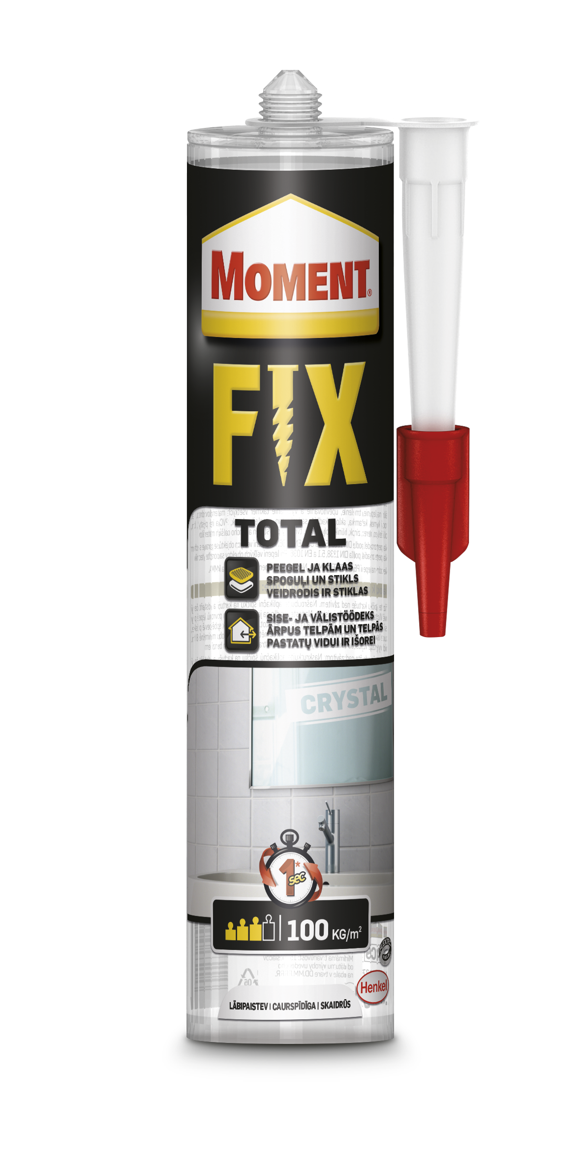 LÄBIPAISTEV MONTAAŽILIIM FIX TOTAL CRYSTAL 290g