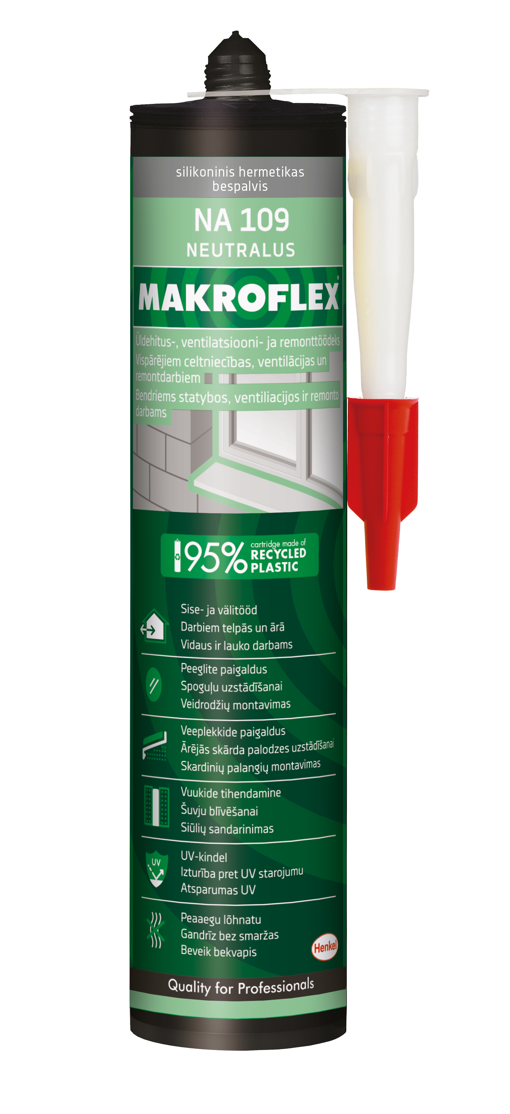 NEUTRAALNE SILIKOON NA109 300ml LÄBIPAISTEV