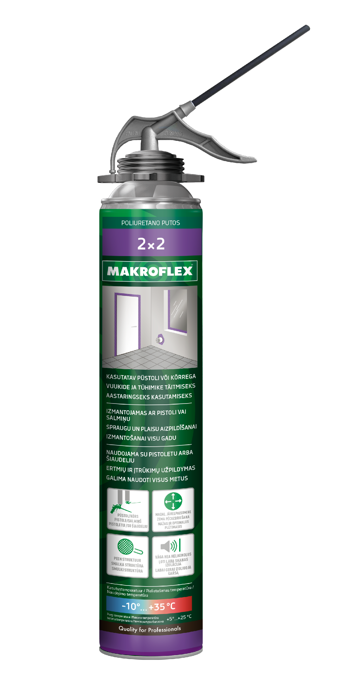 MONTAVIMO PUTOS MAKROFLEX 2X2 750 ML