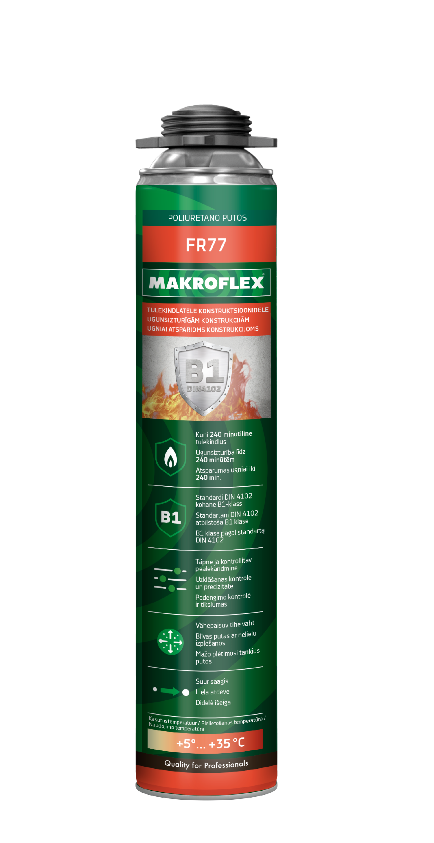 MONTAVIMO PUTOS FR77 750ML UGNIAI ATSP.APLIKATORIUI