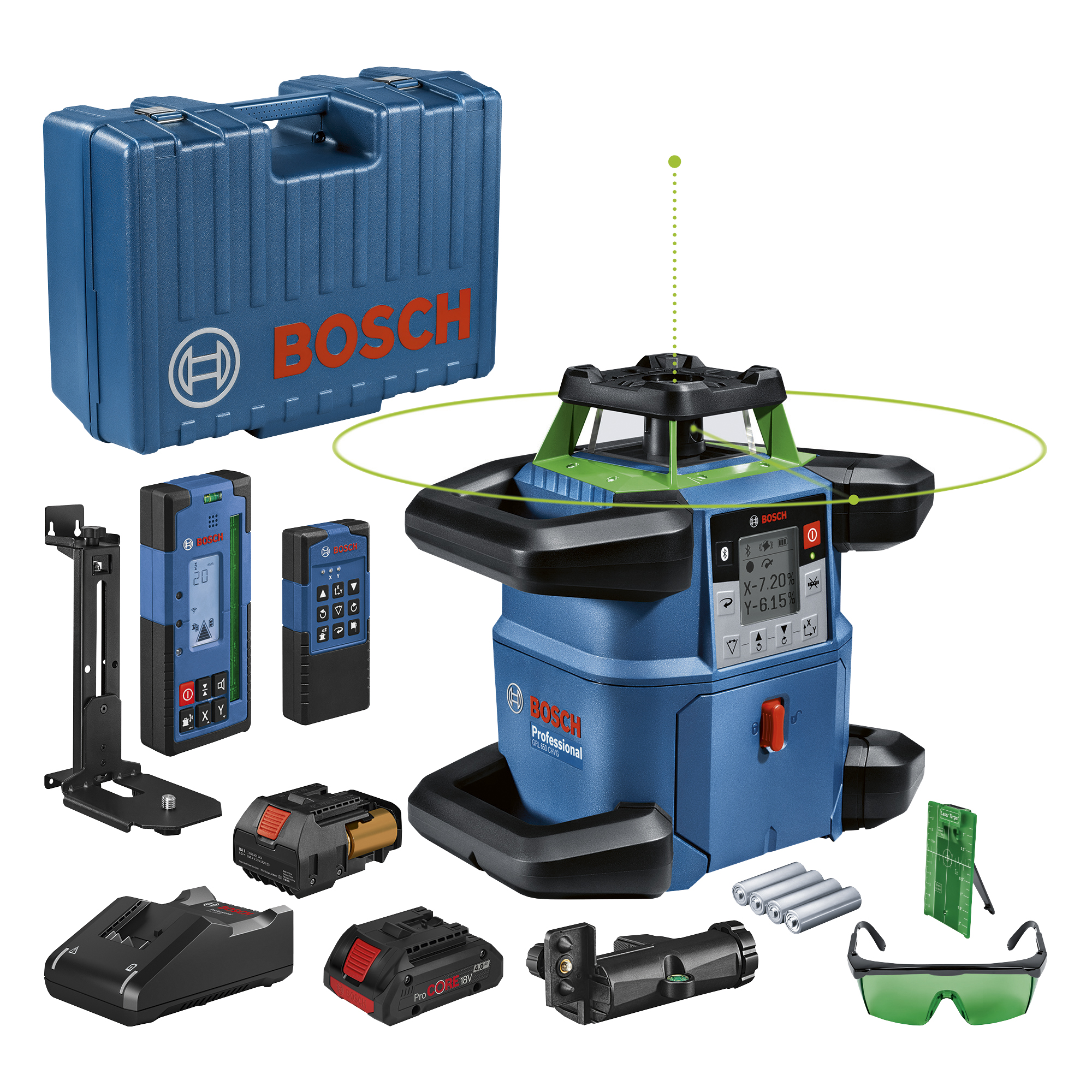 PYÖRIVÄ LASER BOSCH GRL 650 CHVG VIHREÄ