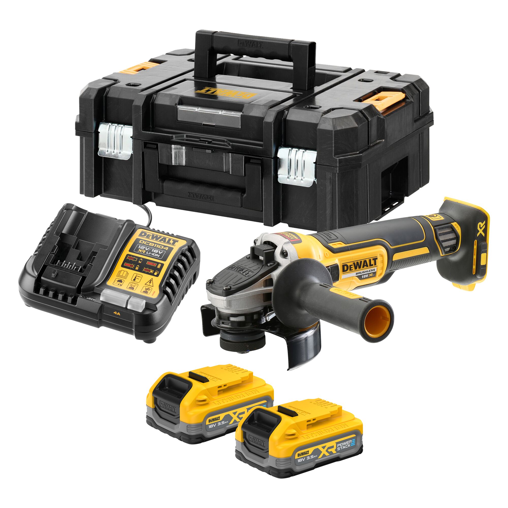 ANGLEGRINDER DEWALT DCG405S2T 18V XR 125MM 2X3,5AH