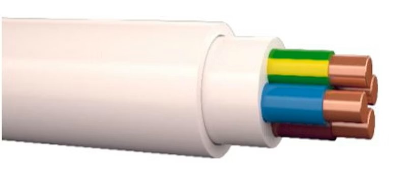 MONTĀŽAS KABELIS XYM-J 5x4 BALTS 500m