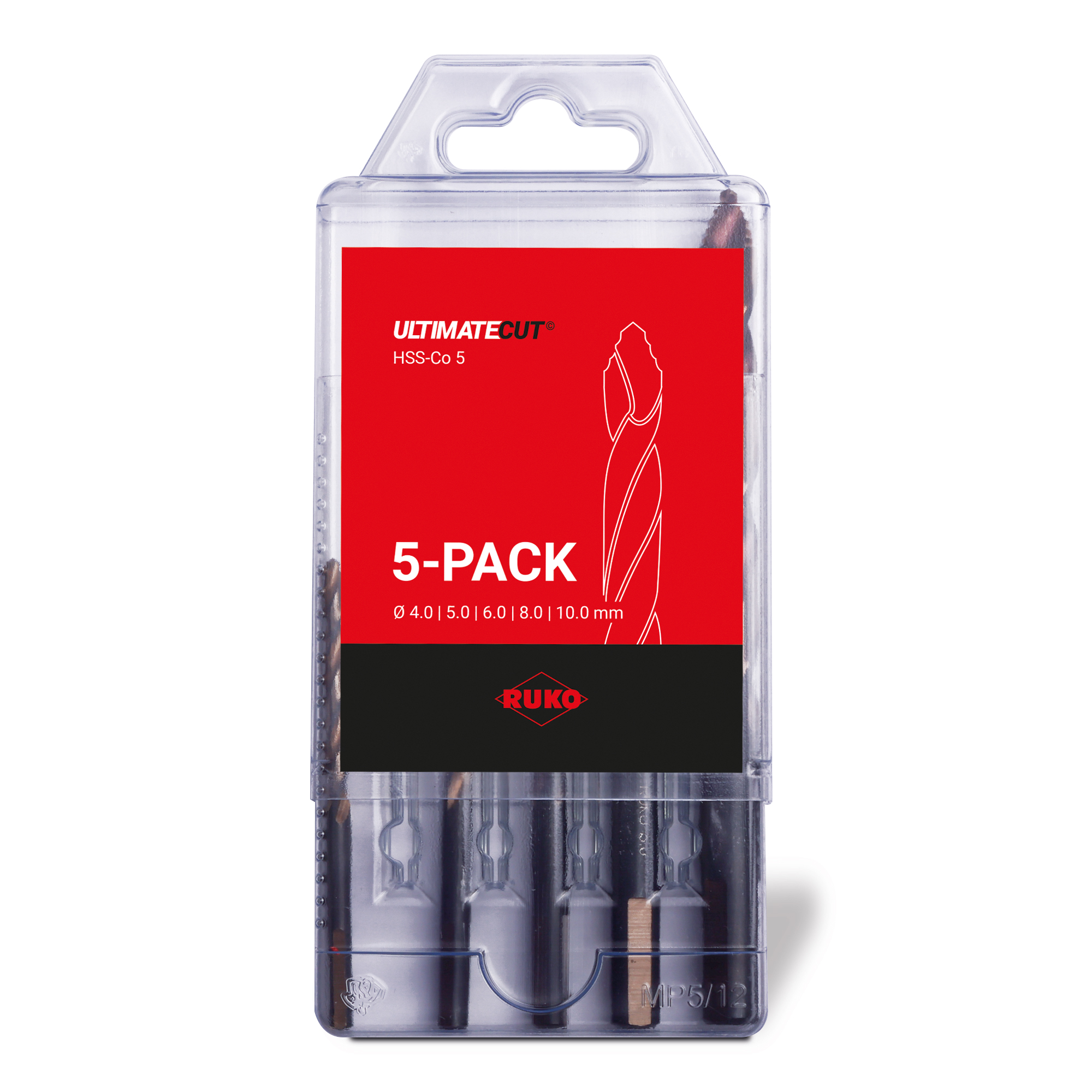 DRILL BIT SET RUKO FLOWSTEP HSS-CO 5 4-10MM 5-OS